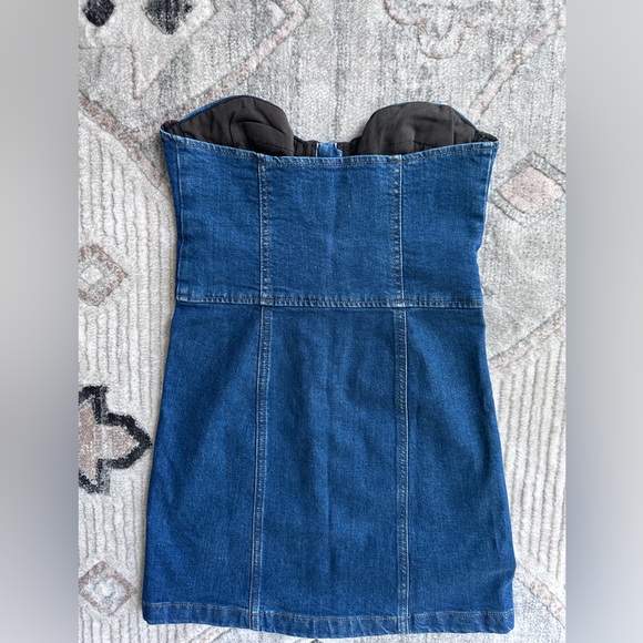Reformation Nikki Strapless Bustier Denim Mini - Picture 7 of 9